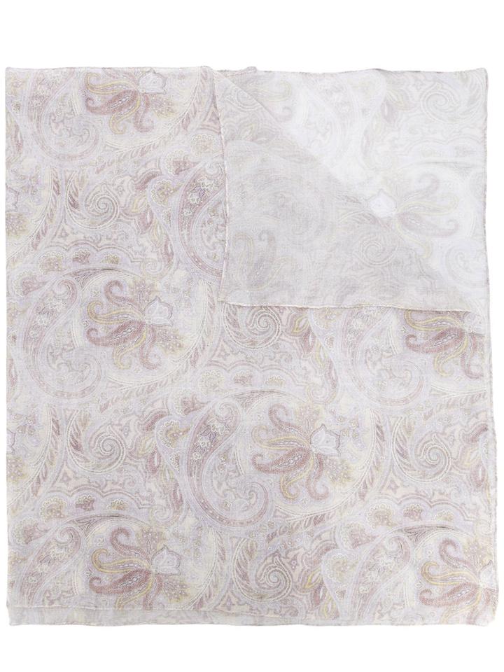 Pal Zileri - Printed Scarf - Men - Cotton - One Size, Nude/neutrals, Cotton