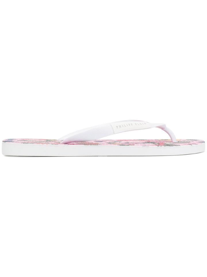 Philipp Plein Corinne Flip Flops - White