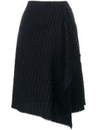 Golden Goose Deluxe Brand Pinstriped Asymmetric Skirt - Blue