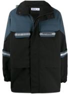 Affix Colour Block Parka - Black