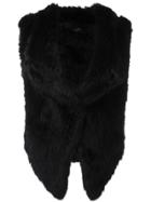 Yves Salomon Rabbit Fur Gilet - Black