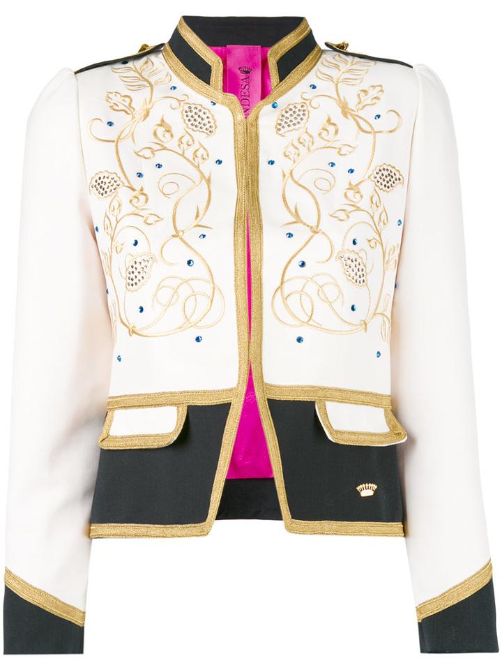 La Condesa - Mariscal Military Jacket - Women - Polyester/viscose/wool - 36, White, Polyester/viscose/wool