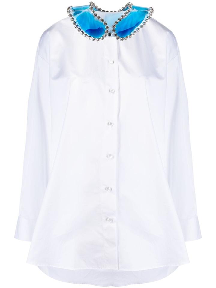 Christopher Kane Gel Collar Cotton Shirt - White