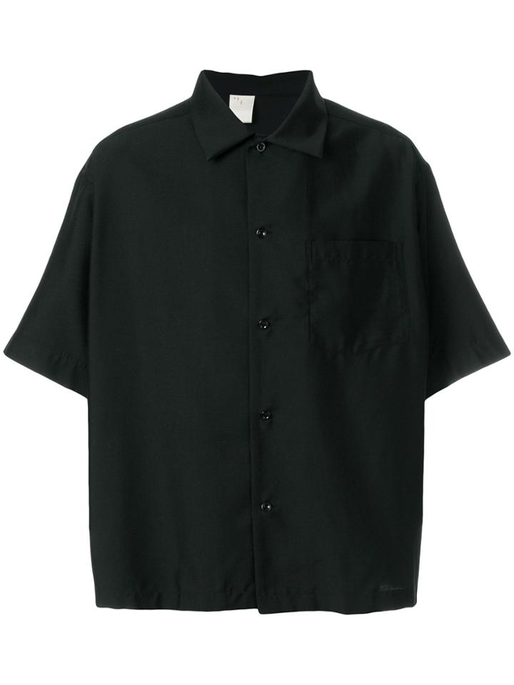 N. Hoolywood Boxy Short Sleeve Shirt - Black