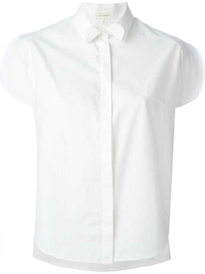 Delpozo Slit Sleeve Shirt - White