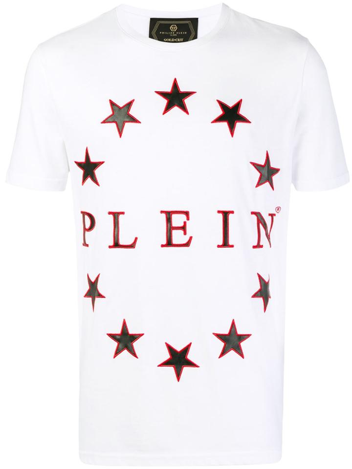 Philipp Plein Logo Plaque Crew Neck T-shirt - White