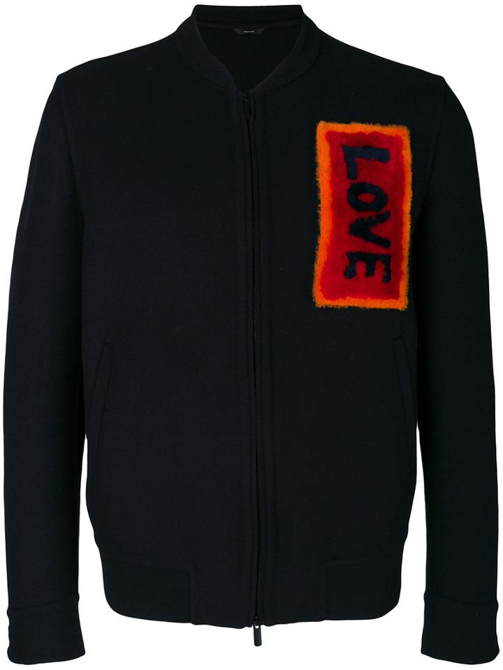 Fendi - Fur Embellished Bomber Jacket - Men - Polyamide/cupro/cashmere/virgin Wool - 50, Black, Polyamide/cupro/cashmere/virgin Wool