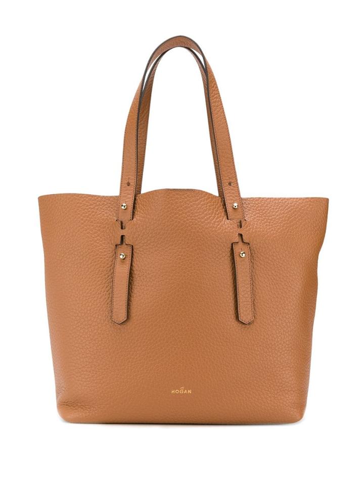 Hogan Large Tote Bag - Brown