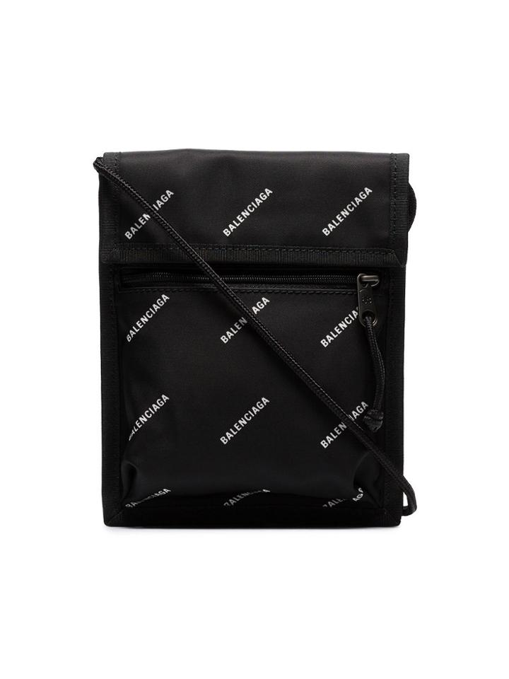 Balenciaga Black Explorer Logo Bag