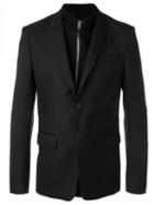 Givenchy Sweatshirt Detail Blazer, Men's, Size: 52, Black, Cotton/polyamide/cupro/wool