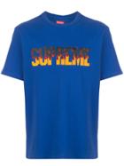 Supreme Flame Print T-shirt - Blue