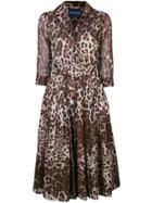 Samantha Sung Audrey Leopard Print Dress - Brown