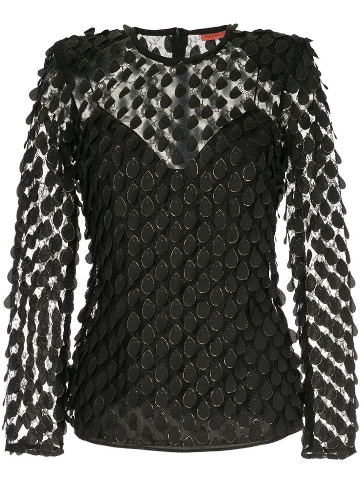Manning Cartell Sheer Embroidered Top - Black