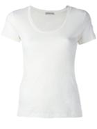 Moncler Scoop Neck T-shirt, Women's, Size: Small, White, Cotton