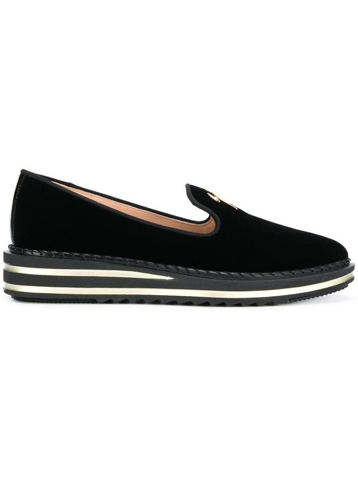 Giuseppe Zanotti Design Logo Loafers - Black