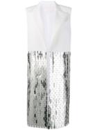 Genny Pailette Embellished Vest - White