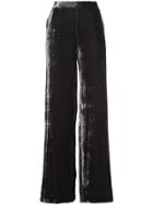Fabiana Filippi Velvet Palazzo Trousers - Grey