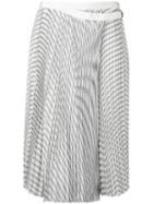 Sacai - Pleated Wrap Skirt - Women - Cupro - Iii, White, Cupro