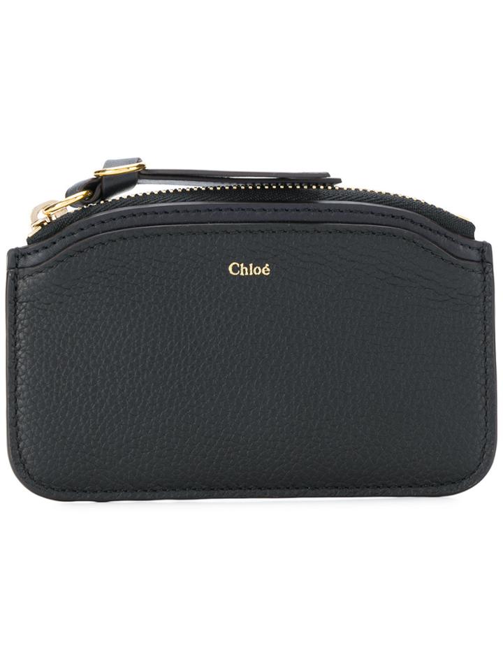 Chloé Alphabet Card Holder - Black
