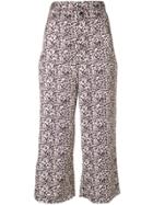 Christian Wijnants Floral Print Flared Trousers - Nude & Neutrals