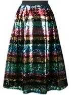 Ainea Embellished Sequin Skirt - Purple