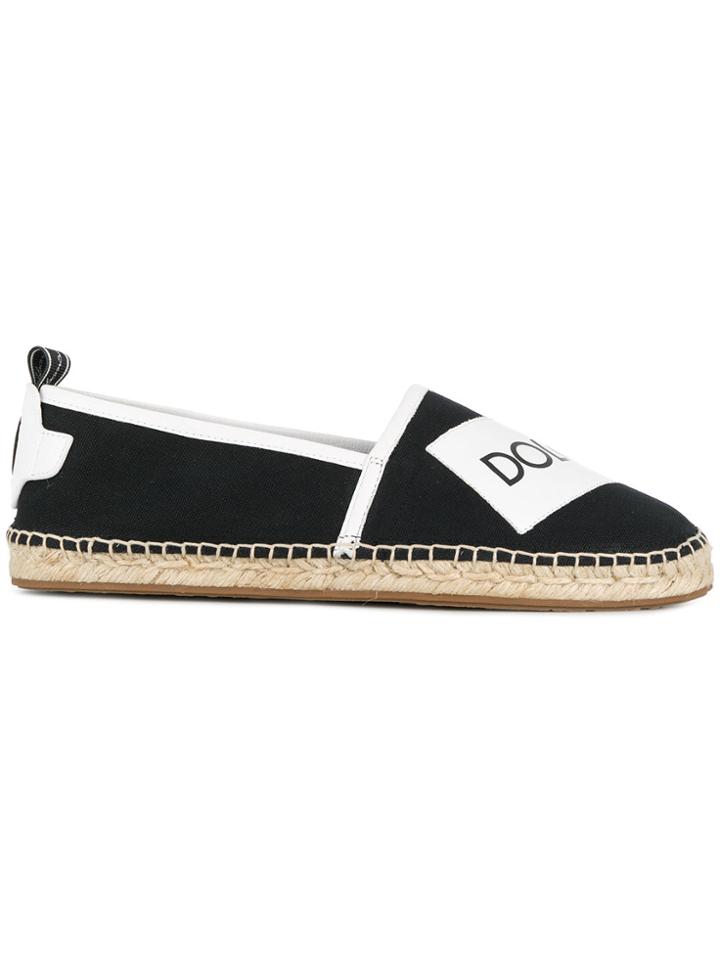 Dolce & Gabbana Logo Tape Espadrilles - Black