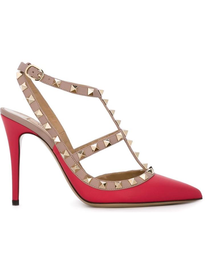 Valentino Garavani Rockstud Pumps, Women's, Size: 39, Pink/purple, Leather