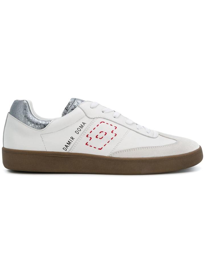Damir Doma Damir Doma X Lotto Rounded Toe Lace-up Trainers - White