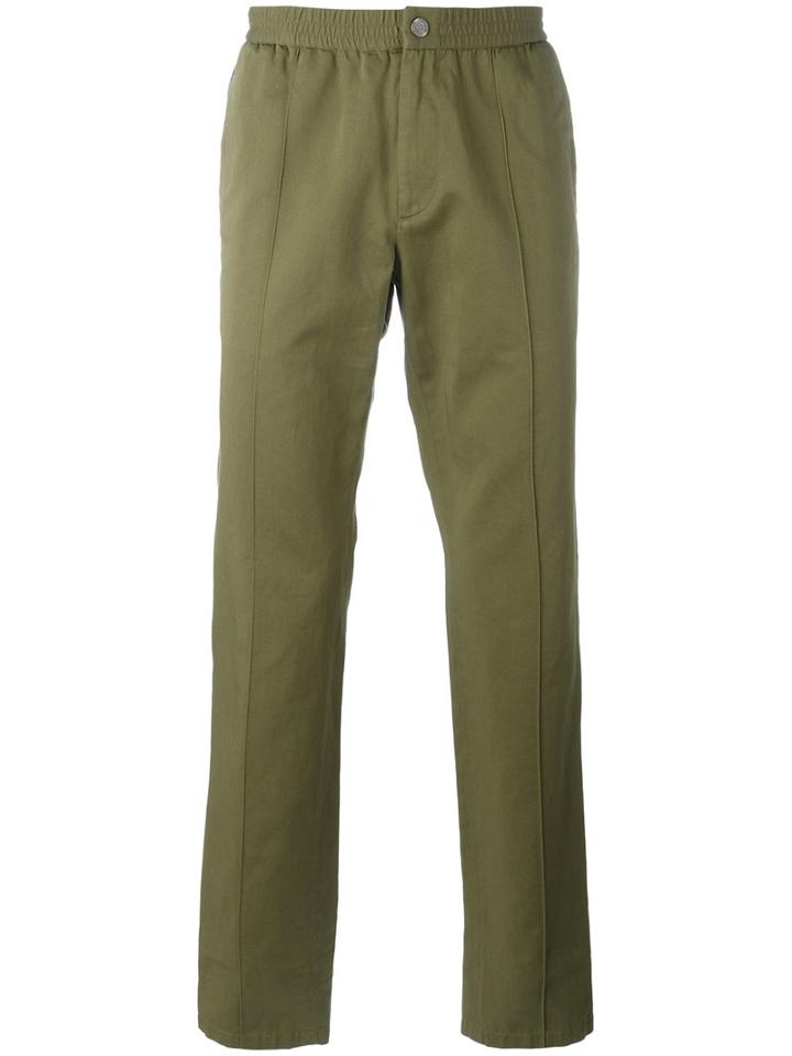 Roberto Cavalli Side-stripe Sports Pants, Men's, Size: 52, Green, Cotton/linen/flax/viscose