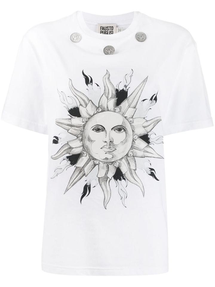 Fausto Puglisi Coin Embellishment T-shirt - White