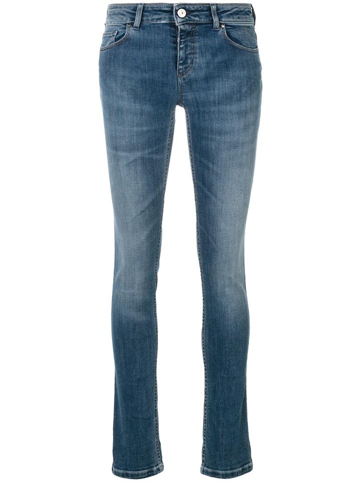Emporio Armani Low Rise Skinny Jeans - Blue