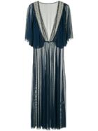 Tu Es Mon Trésor Mesh Midi Dress - Blue