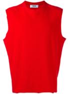 Msgm - Nero Tank Top - Men - Cotton - 44, Red, Cotton
