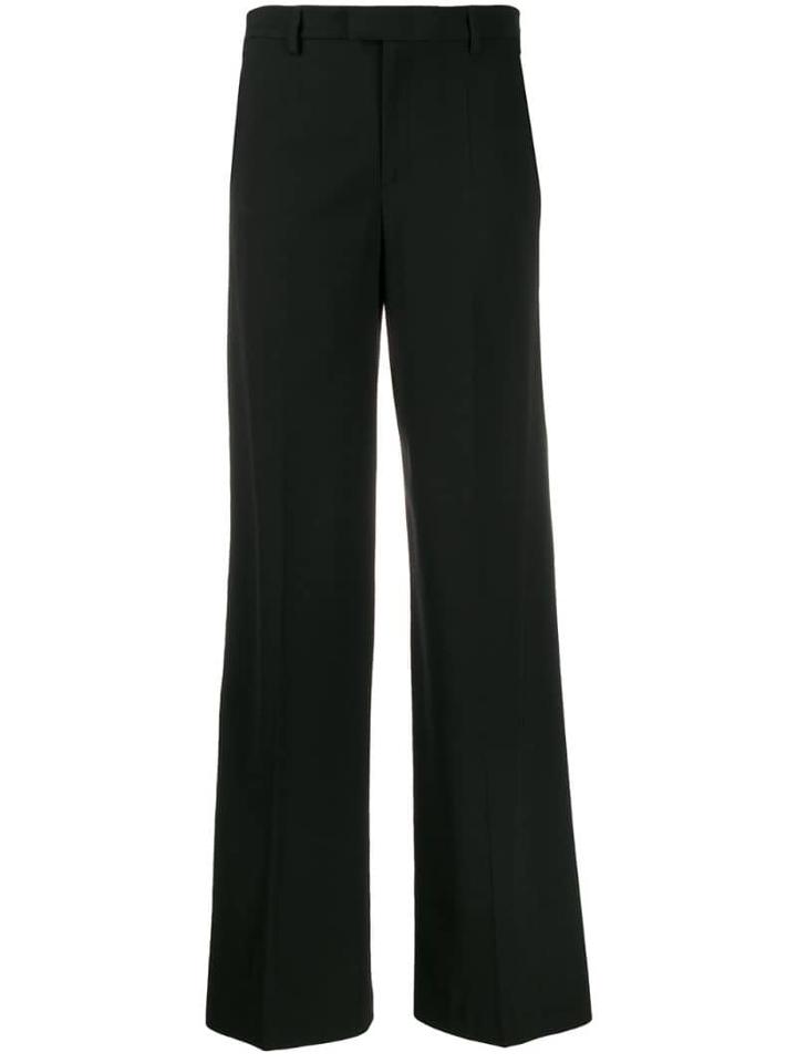 Red Valentino Wide Leg Pleated Trousers - Black