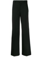 Red Valentino Wide Leg Pleated Trousers - Black