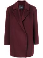 Theory Concealed Front Coat - Red