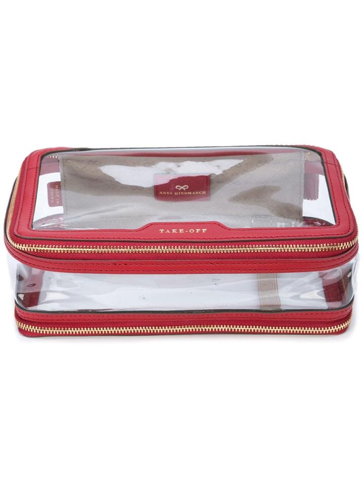 Anya Hindmarch Touch Down Cosmetic Bag - Red