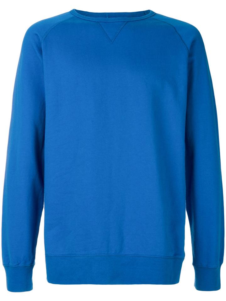 Wolsey Elbow Patch Sweatshirt - Blue