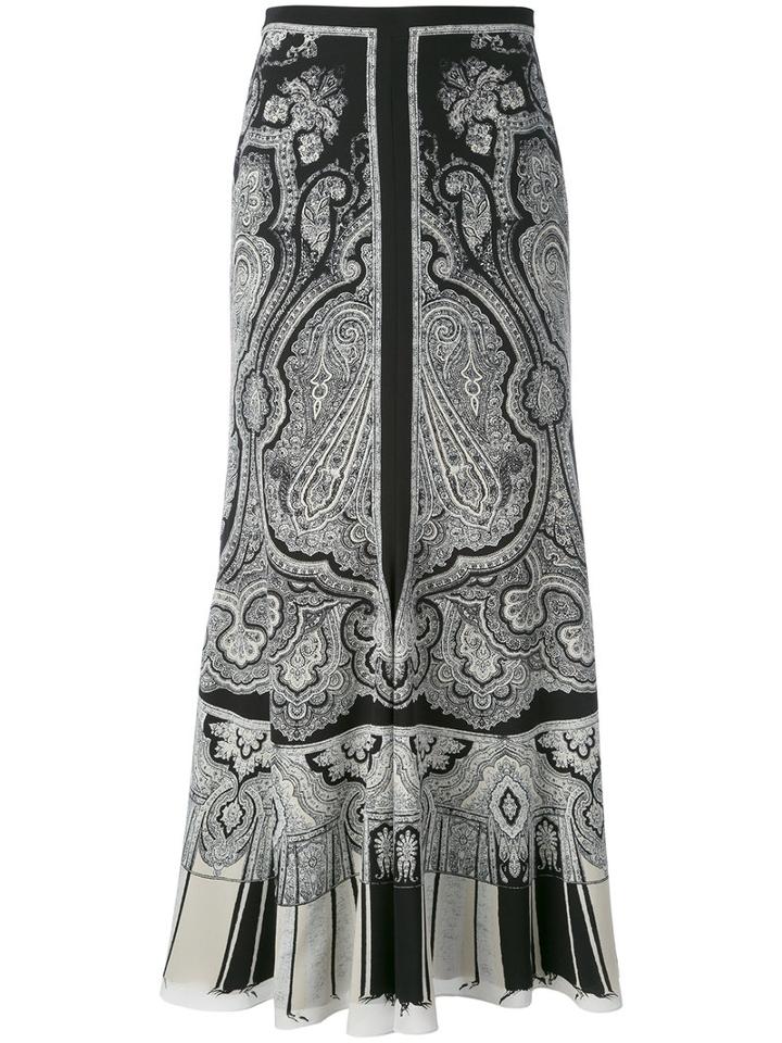 Alexander Mcqueen - Paisley Skirt - Women - Silk - 40, Black, Silk