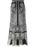 Alexander Mcqueen - Paisley Skirt - Women - Silk - 40, Black, Silk