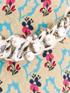 Miu Miu Floral Print Clutch - Blue