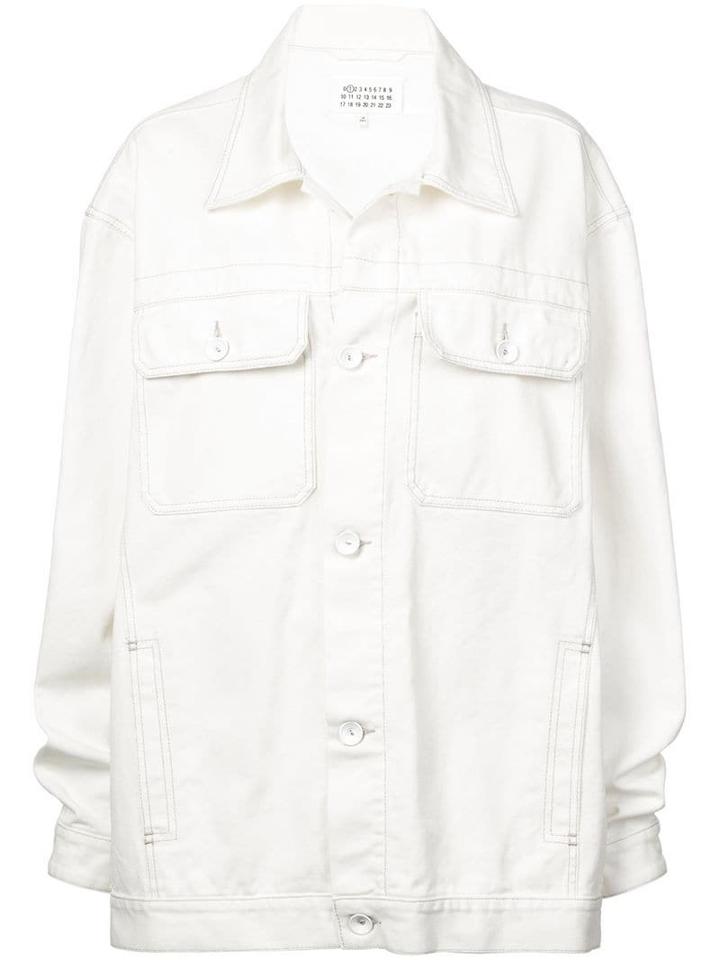 Maison Margiela Oversized Denim Jacket - White