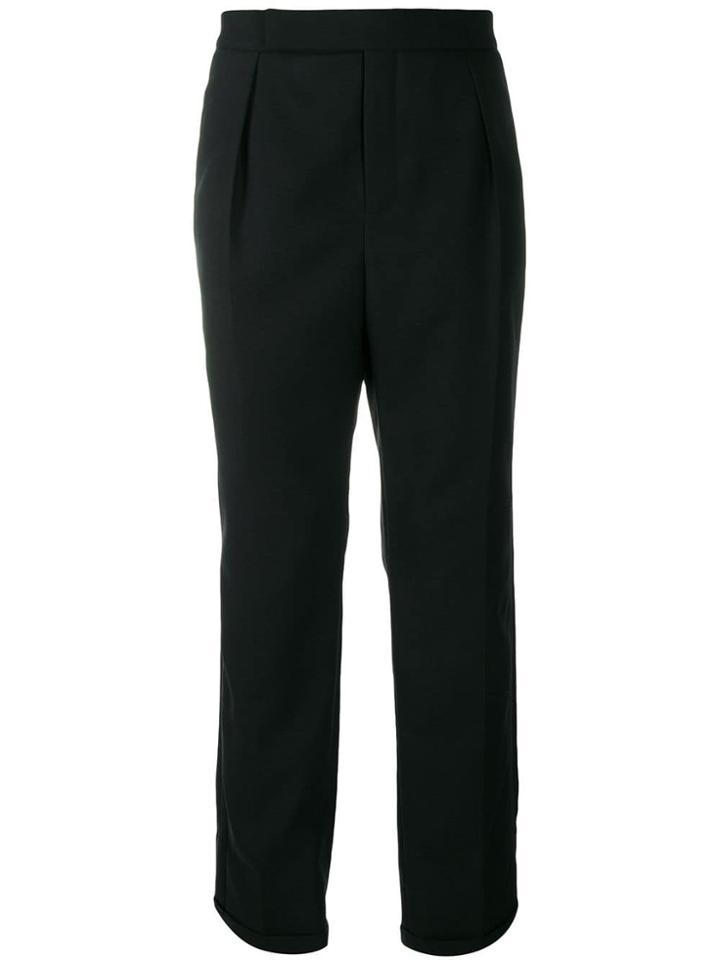 Saint Laurent Tailored Cropped Trousers - Black