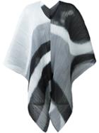 Pleats Please By Issey Miyake Ribbed Printed Poncho