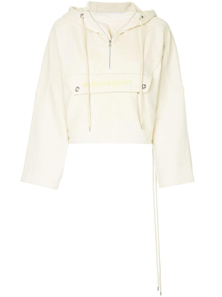 Walk Of Shame Anorak Cropped Hoodie - Nude & Neutrals