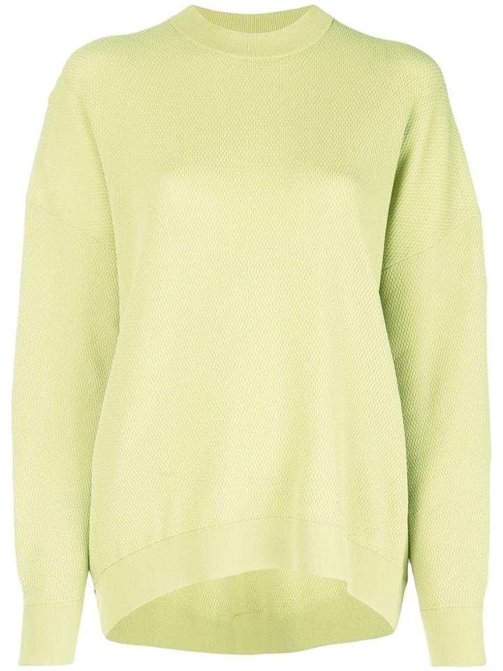 Tibi Spring Tech Poly Sculpted Sleeve Pullover - Green