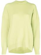 Tibi Spring Tech Poly Sculpted Sleeve Pullover - Green