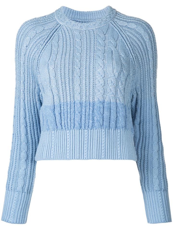 Coohem Random Cable Knitted Top - Blue