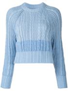 Coohem Random Cable Knitted Top - Blue