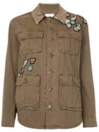 Cinq A Sept Embellished Button-up Jacket - Green